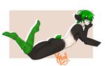  blush butt eyewear green_hair hair jennik mammal panda socks thelxlbloodlxlprince twink 