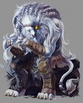  armor claws eye_patch eyewear feline league_of_legends lion male rengar silverbirch video_games 