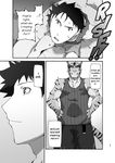  bed biceps big_muscles comic dialog english_text eyes_closed facial_markings feline hair honey_x_scars human male mammal markings morenatsu muscles smile standing tears text tiger torahiko_ooshima toratora 