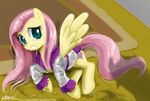  afraid blue_eyes clothing cutie_mark equine female feral fluttershy_(mlp) friendship_is_magic fur hair horse john_joseco mammal my_little_pony pegasus pink_hair pony robe scared shadow wet wings yellow_fur 