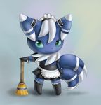  broom crossdressing maid maid_uniform male meowstic nintendo no_humans pok&#233;mon pok&eacute;mon pokemon pokemon_(game) pokemon_xy raggedy solo video_games 