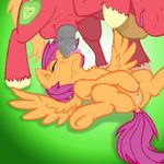  animal_genitalia balls big_macintosh_(mlp) cub cum cum_in_mouth cutie_mark duo equine fellatio female feral friendship_is_magic hair horse horsecock male mammal masturbation my_little_pony oral oral_sex pegasus penis pony poprocks pussy scootaloo_(mlp) sex straight throat_swabbing wings young 