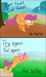  cliff comic cub dialog emotional english_text equine female feral forest friendship_is_magic frown fur hair helmet horse input-command inspirational jumping mammal mountain mud my_little_pony open_mouth orange_fur outside pegasus pony purple_eyes purple_hair scootaloo_(mlp) sky smile solo tears teeth text tree wings young 