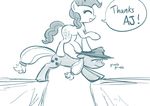  black_and_white cowboy_hat cutie_mark dialog duo english_text equine eyes_closed female feral friendship_is_magic hat horse mammal monochrome my_little_pony pinkie_pie_(mlp) pony text whatsapokemon 