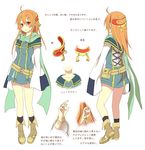  bad_id bad_pixiv_id blush boots earrings fire_emblem hiyomori_hiyori jewelry long_hair multiple_views orange_hair original red_eyes simple_background sleeves_past_wrists smile translated turnaround white_background 