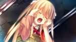  blonde_hair blood crying game_cg innocent_bullet long_hair oosaki_shinya seifuku tears yasouji_ai 