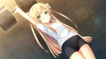  blonde_hair cameltoe game_cg green_eyes innocent_bullet long_hair oosaki_shinya twintails yasouji_ai 