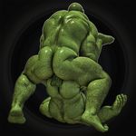  anal anal_penetration back_turned balls bartol biceps butt cgi gay hair hairy human_feet humanoid male muscles nude orc penetration plain_background sex 
