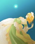  00s collar dress flower green_dress kagamine_rin petticoat short_hair victorian vocaloid 