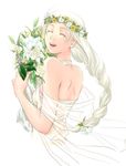  braid copyright_request dress flower mr.romance solo wedding wedding_dress white_hair 