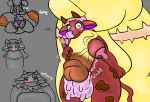  animal_butchery_diagram anthro big_penis blush blushing_profusely bovid bovine cattle drinking fellatio female female/female ftg_transformation fti_transformation gender_transformation genital_growth genitals giraffe giraffid growth gynomorph headpat hi_res horn imminent_sex intersex intersex/female ishitmypants leg_scar mammal moloki_(ishitmypants) mouth_hands neck_scar nipple_piercing nipples oral penile penis penis_between_breasts penis_growth piercing scar sex site_marking size_difference snout_fuck snout_in_urethra teats thigh_scar transformation udders zira_(ishitmypants) 