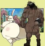 animal_genitalia animal_penis anothercat anthro areola balls beastars biceps big_balls big_breasts big_butt big_penis black_eyes black_hair bodily_fluids boots breasts brown_body butt clothing duo equid equine equine_genitalia equine_penis erection female footwear genital_fluids genitals hair haru_(beastars) hi_res horse huge_balls huge_breasts huge_butt huge_hips huge_penis huge_thighs hyper hyper_balls hyper_butt hyper_genitalia hyper_hips hyper_penis hyper_thighs lagomorph leporid looking_back male mammal muscular muscular_anthro muscular_male nipples nude penis precum rabbit shoes side_boob slap_mark tan_areola tan_nipples thick_thighs white_body wide_hips