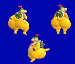 3d_(artwork) aged_up anthro belly big_belly big_butt blue_background bowser_jr. bracelet butt claws crouching digital_media_(artwork) finger_claws green_body green_scales green_shell hair hand_on_butt hand_on_own_butt hi_res horn huge_butt jewelry kanebrentkoopa kerchief koopa looking_at_viewer looking_back looking_back_at_viewer male mario_bros narrowed_eyes nintendo open_mouth open_smile red_hair scales scalie shell shortstack shortstack_male simple_background slightly_chubby slightly_chubby_anthro slightly_chubby_male smile solo source_filmmaker_(artwork) spiked_shell spikes spikes_(anatomy) tail tan_body tan_scales teeth thick_thighs toe_claws yellow_body yellow_scales