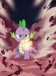  angry dragon dragon_ball dragon_ball_z equine friendship_is_magic fusion green_eyes hi_res invalid_tag looking_at_viewer magic male mammal my_little_pony outside parody scalie solo spike_(mlp) toxic-mario 