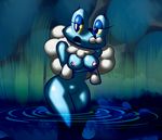  amphibian anthro blue_skin breasts elpatrixf female froakie frog nintendo pink_nipples pok&eacute;mon pok&eacute;morph tagme video_games water wide_hips 