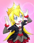  :d aka_shiba blonde_hair blue_eyes choker collarbone cropped_jacket crown dokidoki!_precure dress long_hair open_mouth precure regina_(dokidoki!_precure) smile solo 