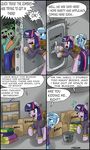  :3 bag blue_hair box bucket ciriliko clothing comic creeper dialog door english_text equine female feral friendship_is_magic gun hair horn horse male mammal minecraft my_little_pony pony purple_eyes purple_hair ranged_weapon shelf shotgun text trixie_(mlp) twilight_sparkle_(mlp) two_tone_hair undead unicorn video_games weapon white_hair zombie 