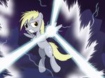  absurd_res aura blonde_hair cutie_mark derp derpy_hooves_(mlp) dragon_ball dragon_ball_z equine female feral floating friendship_is_magic frown gray_body grey_body hair hi_res horse looking_at_viewer magic mammal my_little_pony night outside parody pegasus pony solo toxic-mario wings yellow_eyes 