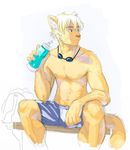  ducky_(artist) feline male mammal solo swimsuit 