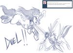  ask_twibra bluntwhiskey cape equine fangs female fight friendship_is_magic hooves horn king_sombra_(mlp) magic male my_little_pony spears tumblr twilight_sparkle_(mlp) unicorn winged_unicorn wings 