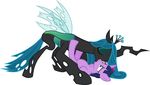  changeling crown duo equine female feral friendship_is_magic hair horn horse impregnation kissing lesbian mammal my_little_pony pony queen_chrysalis_(mlp) twilight_sparkle_(mlp) unicorn winged_unicorn wings 