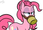  animated blinking blue_eyes cutie_mark eating equine feed_bag feedbag female feral friendship_is_magic hair half-closed_eyes horse killryde mammal my_little_pony pink_hair pinkie_pie_(mlp) plain_background pony solo white_background 