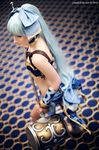  1girl bow cosplay hammer meru_(dragoon) photo ponytail ribbon silver_hair the_legend_of_dragoon weapon wingly 