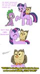  avian cat_eyes comic dialog dragon english_text equine female feral friendship_is_magic green_eyes hair horn horse male mammal mickeymonster multi-colored_hair my_little_pony owl owlowiscious_(mlp) plain_background pony purple_eyes purple_hair scalie slit_pupils spike_(mlp) text the_truth twilight_sparkle_(mlp) unicorn white_background 