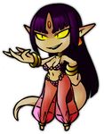  anthro breasts cleavage female hair long_hair nyxon pointy_ears purple_hair reptile scalie snake wide_hips yellow_sclera 