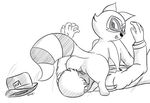  anthro bestiality butt cartoon_hangover coco coco_(doctor_lollipop) cunnilingus doctor_lollipop ebvert facesitting female feral fur grey_fur hat human human_on_anthro interspecies laugh lol_comments male mammal oral oral_sex raccoon sex smile straight vaginal 
