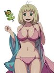  ao_no_exorcist bikini blonde_hair breasts green_eyes large_breasts looking_at_viewer moriyama_shiemi nii_(ao_no_exorcist) open_mouth short_hair smile solo swimsuit 