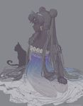  artist_name bad_id bad_pixiv_id bare_shoulders bishoujo_senshi_sailor_moon blonde_hair cat dark double_bun earrings grey hair_bun highres hong_yun_ji jewelry long_hair looking_away luna_(sailor_moon) muted_color princess_serenity see-through sitting sketch tsukino_usagi twintails very_long_hair 