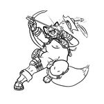 archer arrow balls bow_(weapon) canine chirijaraiden chubby feather fox hat male mammal ranged_weapon sheath solo weapon 