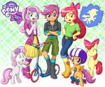  amber_eyes apple_bloom_(eg) apple_bloom_(mlp) band-aid bow clothing cutie_mark_crusaders_(eg) cutie_mark_crusaders_(mlp) equestria_girls equine female friendship_is_magic green_eyes group hair helmet hoodie horn horse human jacket mammal my_little_pony pegasus pony purple_eyes purple_hair red_hair scootaloo_(eg) scootaloo_(mlp) scooter standing sweetie_belle_(eg) sweetie_belle_(mlp) two_tone_hair unicorn uotapo wings 