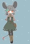  animal_ears coat grey_hair mittens moryu mouse_ears mouse_tail nazrin pantyhose red_eyes scarf short_hair solo tail touhou winter_clothes winter_coat 