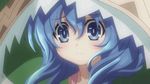  1girl animated animated_gif blue_eyes blue_hair blush date_a_live lowres o_o solo yoshino_(date_a_live) 