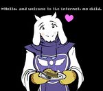  bleuhawke blush caprice caprine edit eyewear female fork glasses goat horn internet invalid_tag love mammal mittens pie plate robes toriel undertale video_games 