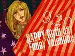  american_flag blonde_hair curly_hair funny_valentine green_eyes hachikoo_(astatine) jojo_no_kimyou_na_bouken long_hair male_focus solo steel_ball_run 