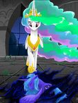  cutie_mark equine female feral friendship_is_magic hair horn horse long_hair mammal my_little_pony olafski princess_celestia_(mlp) princess_luna_(mlp) winged_unicorn wings 