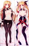  1girl alternate_costume alternate_hairstyle armband artist_request belt black_legwear blonde_hair blush bow breasts breasts_apart breasts_outside buckle crotchless dakimakura fate_testarossa feet hair_bow hand_on_own_chest highres legs long_hair long_image looking_at_viewer lying lyrical_nanoha mahou_shoujo_lyrical_nanoha mahou_shoujo_lyrical_nanoha_strikers navel nipples on_back open_clothes open_mouth panties panties_aside pantyhose pen_(artist) pussy red_eyes shirt_lift single_thighhigh tall_image thighhighs thighhighs_removed toes torn_clothes torn_pantyhose twintails uncensored underwear uniform very_long_hair 