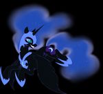  equine female feral friendship_is_magic hair horn horse long_hair mammal miltvain my_little_pony nightmare_moon_(mlp) smile solo winged_unicorn wings 