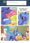  cake comic cute eating english_text equine female feral food friendship_is_magic horn horse loopend mammal my_little_pony pie pony princess_celestia_(mlp) princess_luna_(mlp) smile sweets text tumblr winged_unicorn wings 