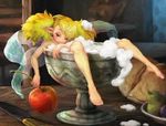  1girl alcohol animated animated_gif blonde_hair cherry dragon&#039;s_crown dragon's_crown drunk fairy food fruit hiccup in_container lowres minigirl solo tiki_(dragon&#039;s_crown) tiki_(dragon's_crown) 