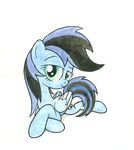  black_hair blue_fur blue_hair coldown cutie_mark equine female feral friendship_is_magic fur green_eyes hair horse looking_at_viewer mammal multi_tone_hair my_little_pony original_character pegasus plain_background pony simple_background smile white_background wings 