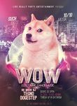  black_nose canine city club disco_ball dog doge english_text humor looking_at_viewer mammal meme nightclub poster real shiba_inu shibe text weapon 