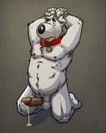 balls biceps bound brian_griffin canine chubby collar dog family_guy humanoid_penis k-9 kneeling male mammal musclegut muscles pecs penis precum rope solo vein 