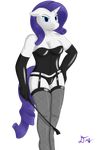  anthro anthrofied blue_eyes breasts corset daf dominatrix equine female friendship_is_magic fur gloves hair horn horse invalid_tag legwear lingerie looking_at_viewer mammal my_little_pony panties pony purple_hair rarity_(mlp) riding_crop smile solo stockings underwear unicorn white_fur 