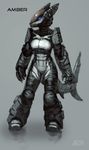  female fish marine power_armor shark solo tiger_shark vectorconflict 