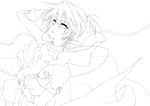  absurdres greyscale headphones highres kagamine_len lineart male_focus monochrome solo ueno_tsuki vocaloid 