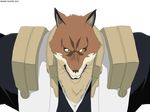  anthro bleach brown_fur canine clothing fur looking_at_viewer male mammal maxime-jeanne pose sajin_komamura shinigami solo wolf yellow_eyes 